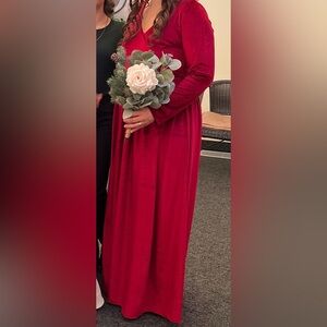 Hush velvet burgundy bridesmaid dress